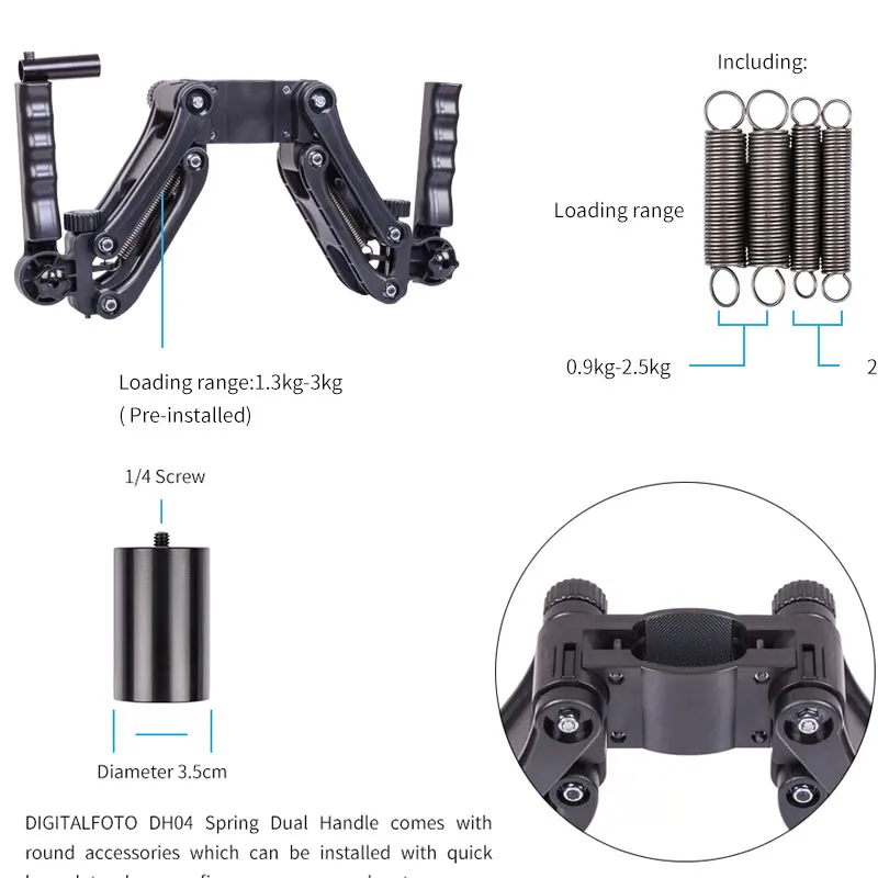 Dual Handle Grip Handheld Handlebar Kit Extension
