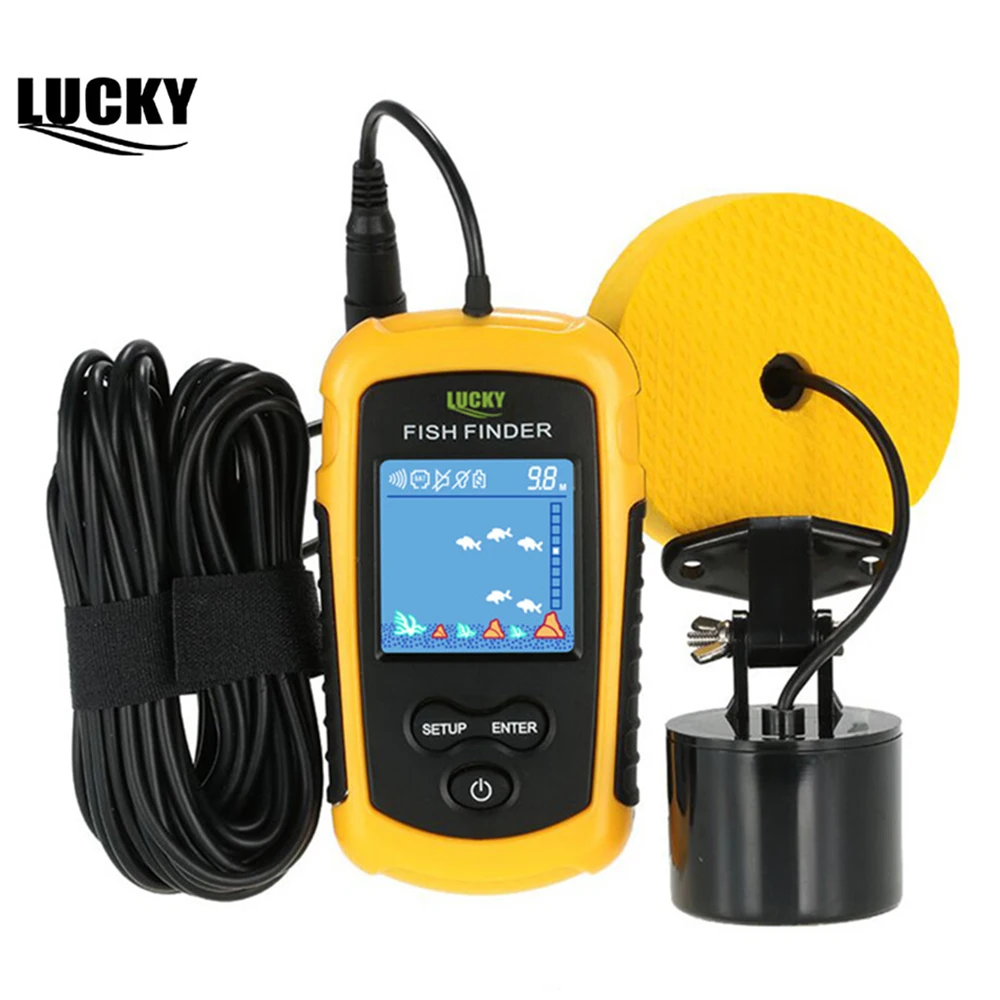 

LUCKY FFC1108-1 Portable Fish Finder Echo Sounder Fish Alarm Sonar Fishing Finder 100M LCD Underwater Camera Sonar For Fishing