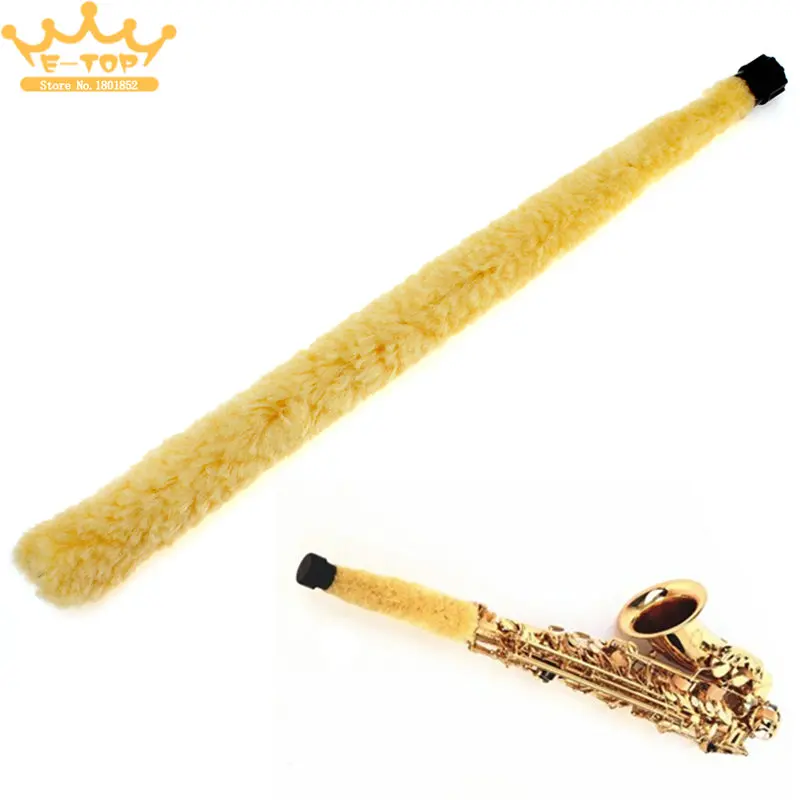 Yellow Soft Alto Saxophone Cleaner Fiber Brush Pad Saver Durable Keep