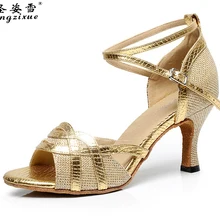 WUXIJIAO/Брендовые женские сандалии для девочек; высокие профессиональные латинские/бальные/Сальса; танцевальные туфли на высоком каблуке; Индивидуальный каблук