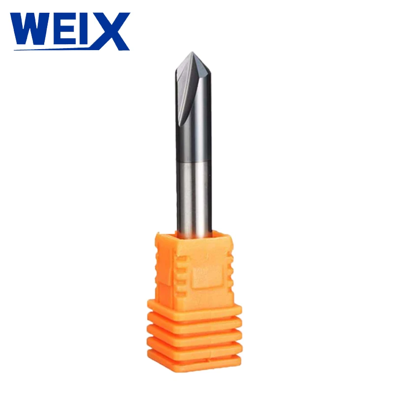 

WEIX 1pc 3 Flutes HRC45 Chamfer End Mill Angle 90 for steel Router Bit Tool Carbide Milling Cutters Mayitr Tungsten steel