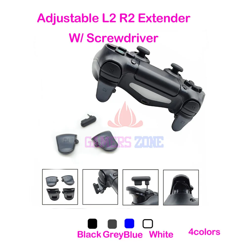 

6Sets Adjustable Rubber Extended Trigger Buttons For PS 4 PS4 Controller L2 R2 Triggers Extender