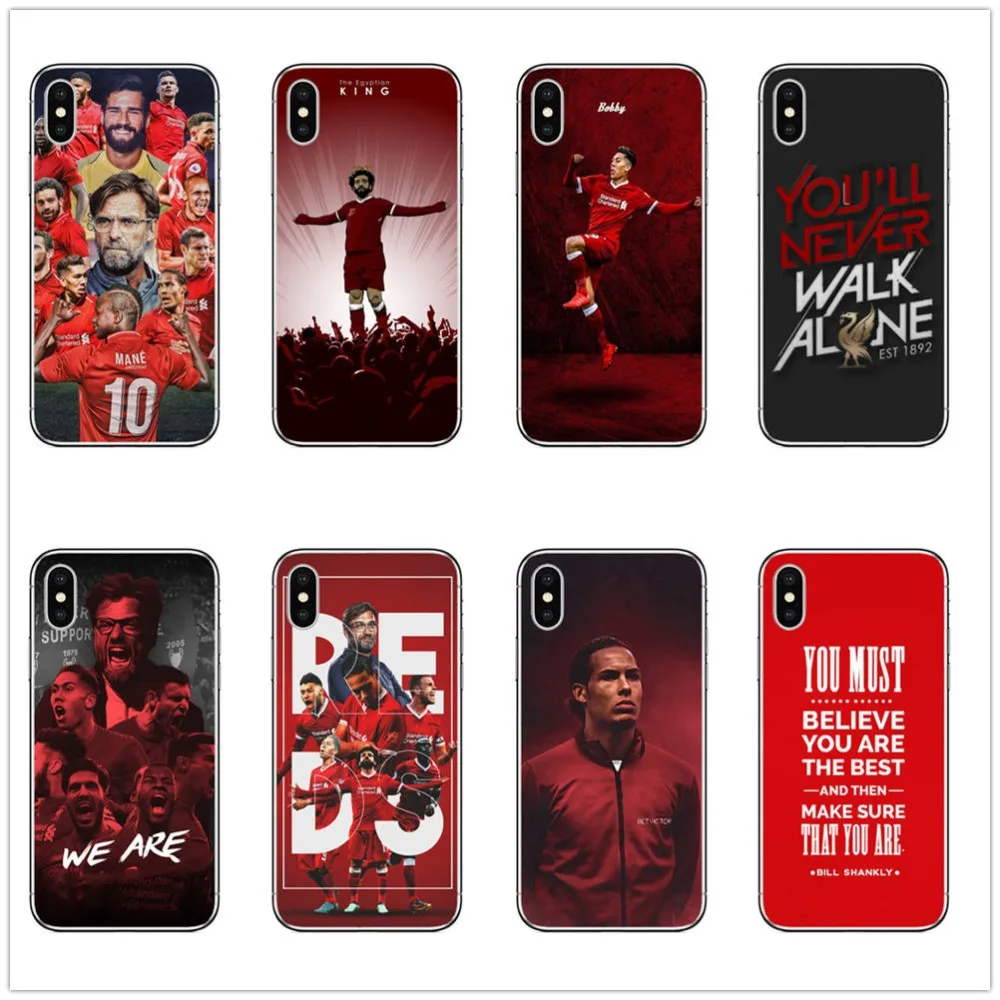 

KULIAI You'll never walk alone Anfield Salah Phone Case Cover For iphone 5 5S SE XR X 6 6S 7 8 PLUS XS XS MAX Firmino Mane cases