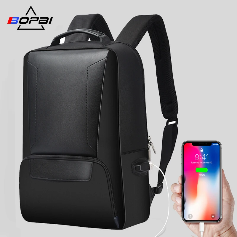 

BOPAI Anti-thief USB Charging 15.6inch Laptop Backpack for Men Travel Backpack Waterproof School Backpack Bag for Male Mochila