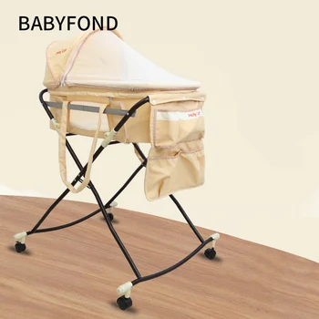 

Baby Cradle, Portable Car Safety Basket, Multi-function Coax Sleeping Basket With Mosquito Net, Discharge Cart.