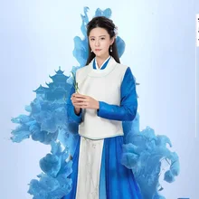 Lin YuXi Ming Dynasty Doctress простой элегантный костюм с вышивкой Hanfu для последней телевизионной игры Королевское Высочество легенда о Ян Лин