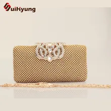Le plus bas Prix Femmes de Diamant D’embrayage Sacs Design De Mode Partie de Soirée Sacs De Mariage Petit Embrayage Bourse Femelle Chaîne D’épaule Sacs