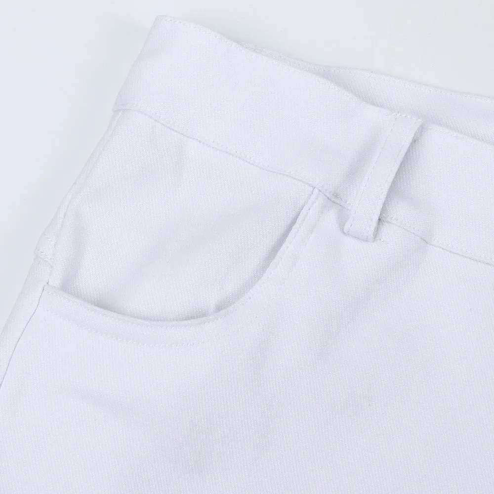 Белые джинсы с кружевами, дырочками, кружевами, строчкой, полная длина, деним, тонкие, обтягивающие, карандаш, низкая талия, брюки для женщин, модные, сексуальные джинсы# O