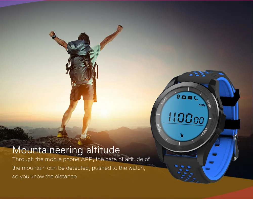 smart watch f3 ip68 waterproof altitude meter thermometer pedometer smartwatch for ios android