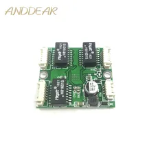 38*34 мини-слабый коробка сетевой проводки коробка 5 V 12 V 3/4 порт 3 way 10/100 Мбит/с Встроенный сетевой коммутационный модуль сетевой коммутатор
