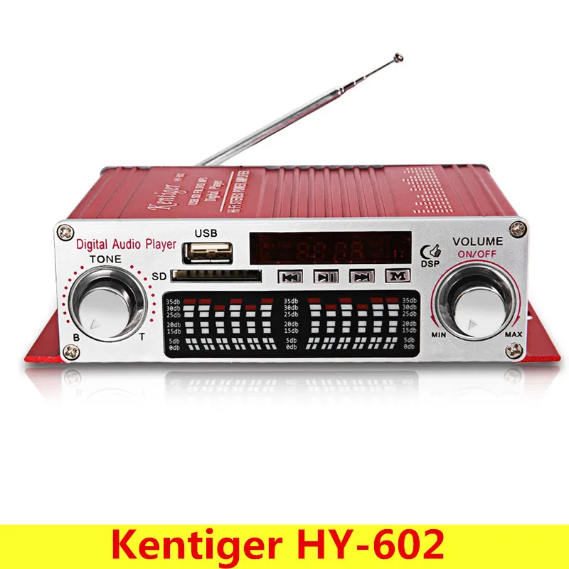 

Kentiger HY-602 Mini Portable HiFi Stereo Power Digital Amplifier With FM IR Control FM MP3 USB Playback With Four DSP
