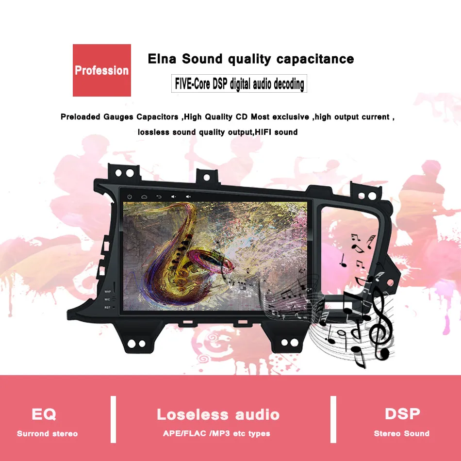 Sale Deckless Octa Core 9" Android 9.0 Car DVD Player for Kia K5/Kia Optima 2011-2015 gps radio 4G stereo head units tape recorder 4