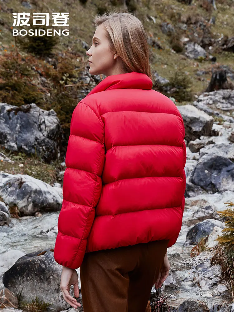  BOSIDENG 2019 new collection warm down jacket women down coat portable thicken soft waterproof soli