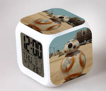 

Star Wars Force Awakens Alarm Clock Toys BB-8 Kylo Renn Bb8 Kyloo Ren Droid Yoda Darth Vaderr Stormtrooper Night Lightsaber Toy
