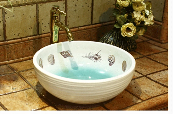 

Stage basin to the art of modern home outfit Mediterranean sanitary ceramic material of the basin that wash a face, 384