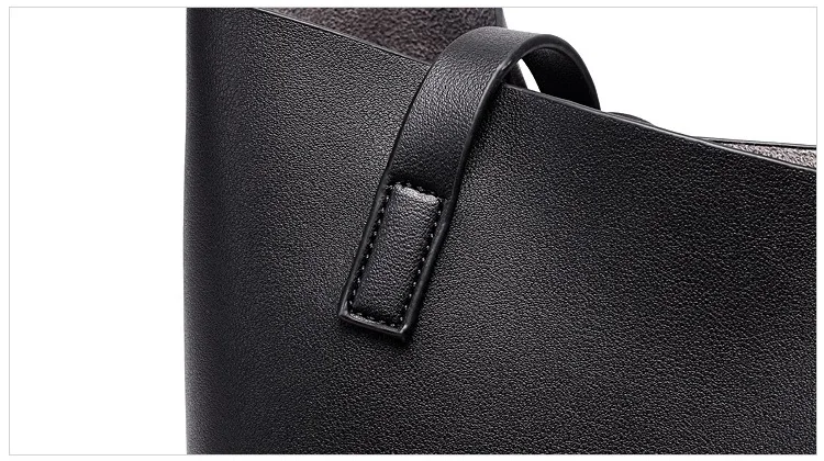 MJ Women Tote Bag Leather Big Bag Female Simple Handbag Large Capacity Shoulder Bags Bucket Women Composite Bags Shopping Tote (18)