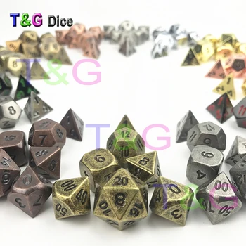 

T&G Hot Game Winner Metal Dice Set X Iron Boxes Within D4 -D20 for Rpg Role Playing Games /Collection /Birthday Gift