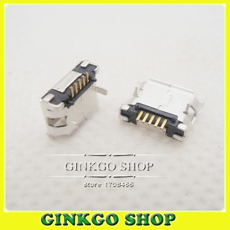 200 шт./лот мобильный Micro USB разъем 5-контактный длинный игольчатый для зарядки