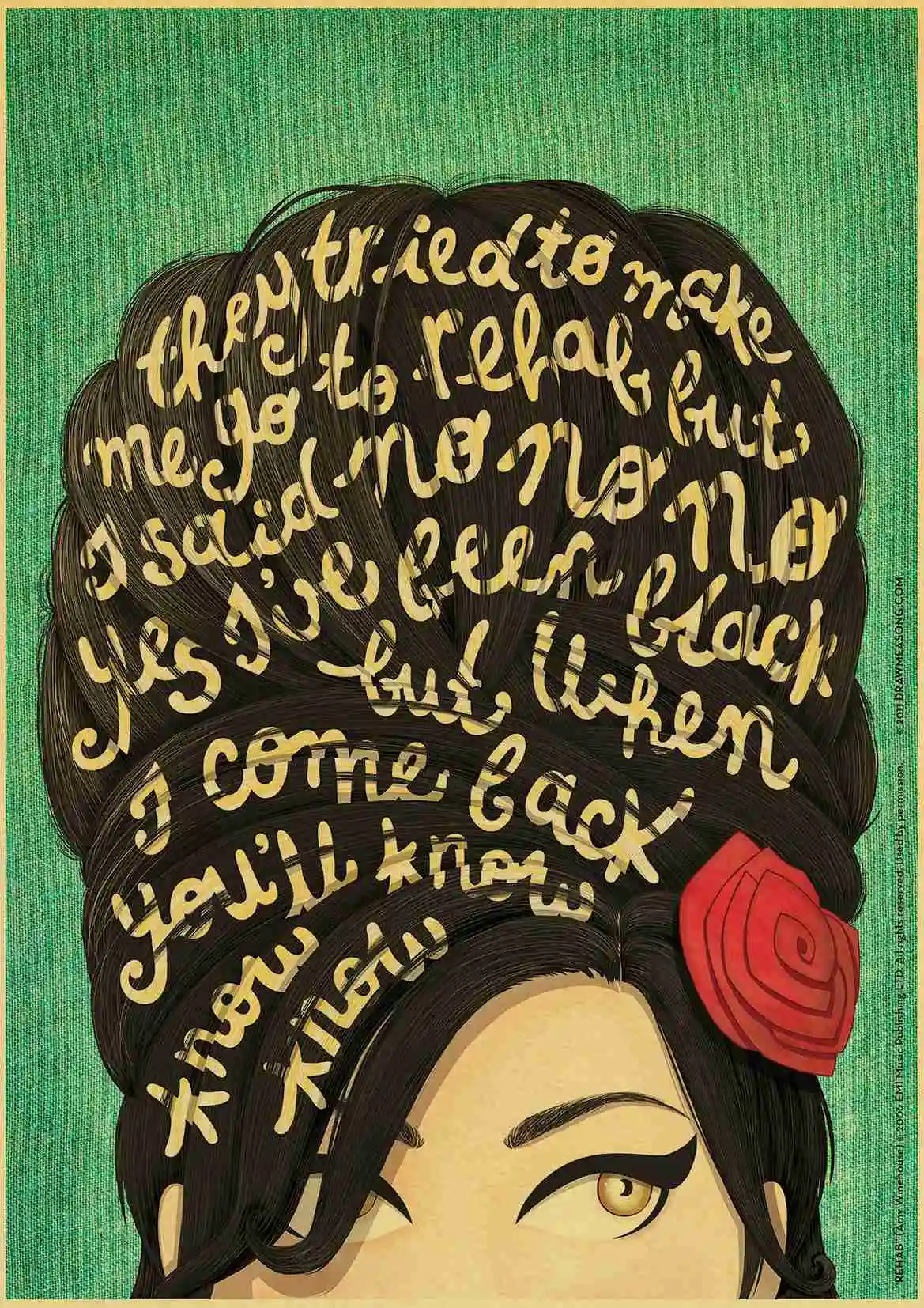 Певица Amy Winehouse музыка классический винтажный плакат живопись декоративные наклейки на стену дома плакаты искусство домашний декор