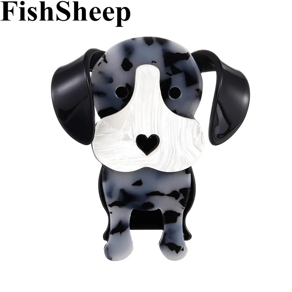 

FishSheep New Lovely Dog Brooches For Women Big Cute Animal Dog Shape Brooch And Pins Clothes Accessories Corsage Broches Gift