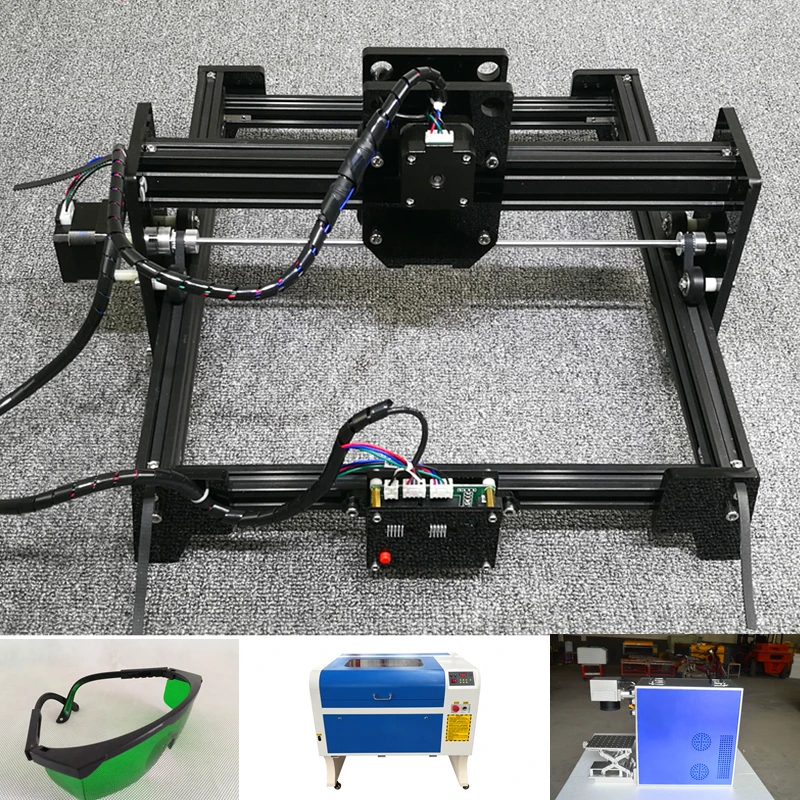 Лазерный гравировальный станок, высокомощный лазерный гравировальный станок черного алюминия, лазерный станок для резки, рабочий размер 30*40 см