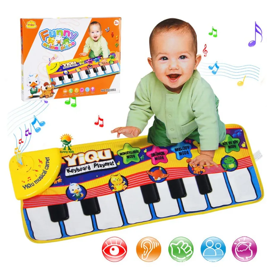 Детские Пианино играть игрушка с забавными музыки и звуки животных Ползания Коврики детские музыкальные Ковры детские развивающие