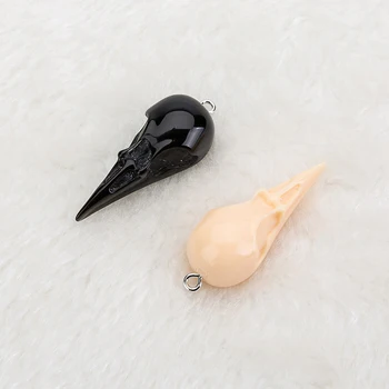 

24pcs 38mm*18mm Cute Big Multicolor Flatback resin raven skull charms perfect for pendants,earrings diy Keychain parts