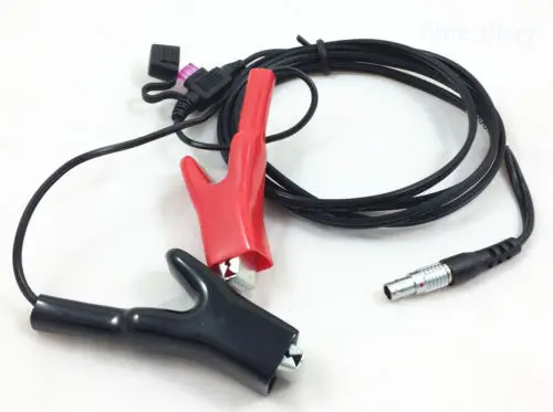 

New Power Cable for Leica total station 5-pin (0B) wire to Alligator clips