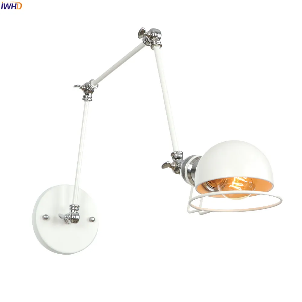 

IWHD 3 Arms Adjustable Loft Vintage Wall Lamp Bedroom Bathroom Mirror Stair Light Industrial Retro Wall Lights Sconce LED Edison