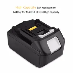 18 в 3000 мА/ч, floureon Мощность инструменты Батарея пакет для Makita BL1830 Recharegeable Батарея Аккумуляторная дрель литий-ионные аккумуляторы
