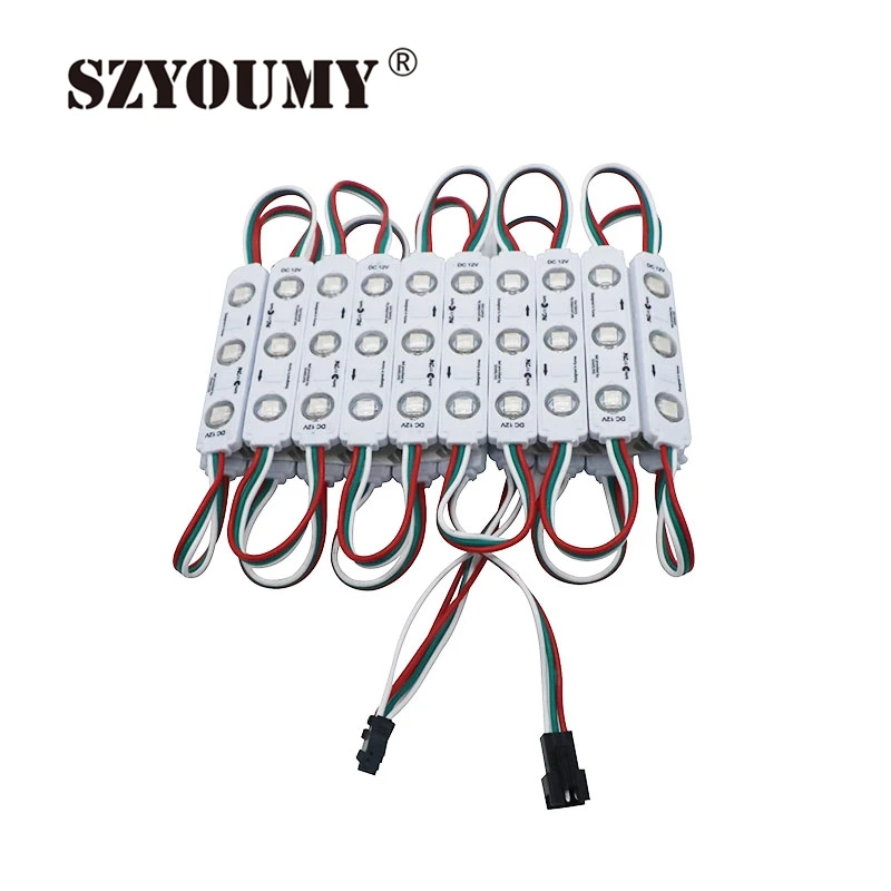 SZYOUMY New Product 5050SMD Full Color 3 Leds Injection Led Module 28811IC 12VDC String 2Years Warranty | Освещение