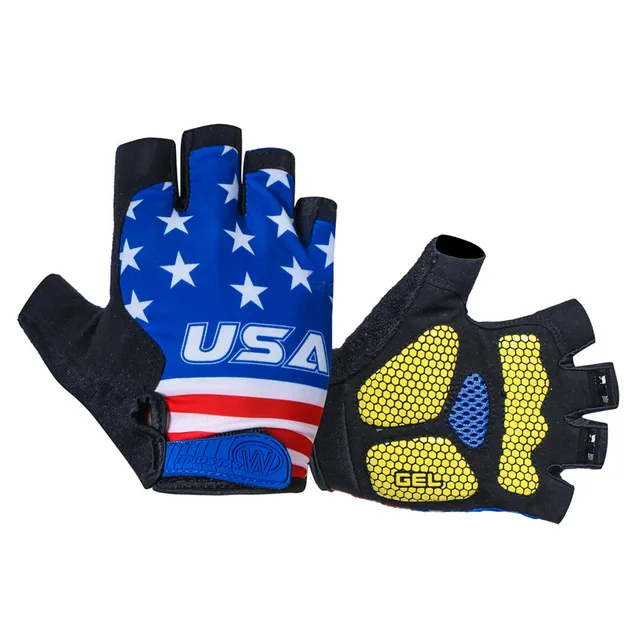 Pro Team Cycling Gloves Breathable Bike Glove 3D GEL Pad Half Finger O 