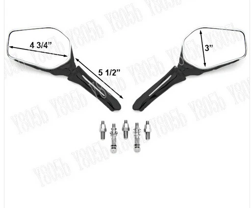 Алюминий Скелет Зеркала для Yamaha Vstar 400 650 1100 1300 Virago Xv 250 535 750 1100 Road Star пользовательские вертолет крейсер