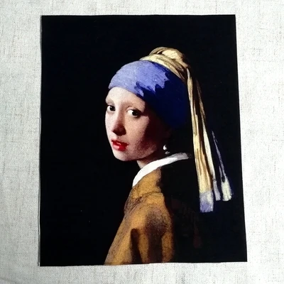 Ван Гог картина маслом ручной работы ткань DIY Пэчворк/позиционирование живопись декоративный холст окрашенная вручную ткань 20*25 см - Цвет: 15