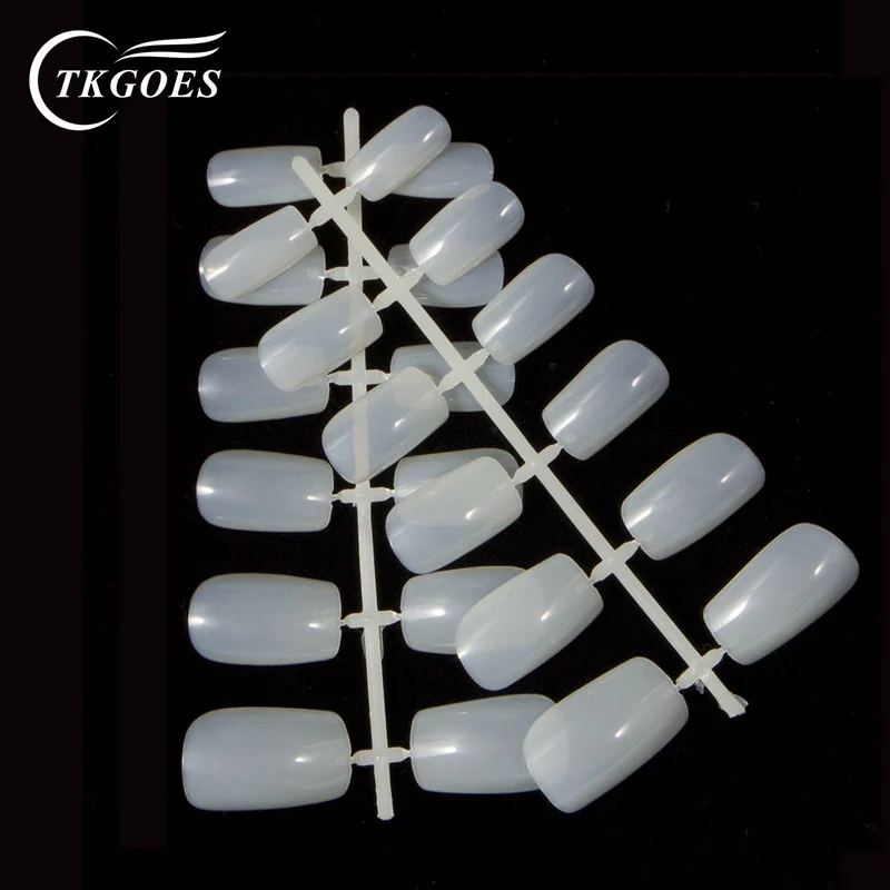 TKGOES 120PCS High Quality Full Cover False Nails Short Acrylic Nail