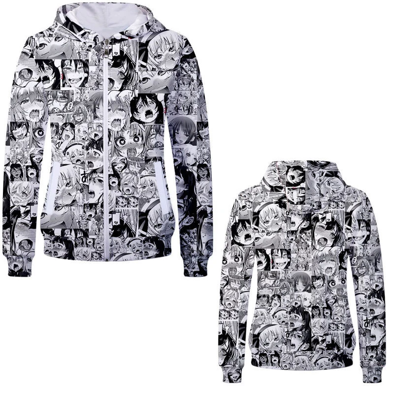 2019 Unisex Cotton Hooded Sweatshirt Anime Aheigao Uniform 3D Hoodies Cute Cartoon Cosplay Costume Hoodies