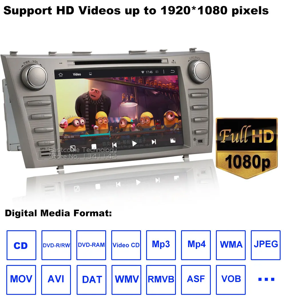 Best Octa Core 2 Din Android 6.01 Car DVD Automotivo For Toyota Camry 2007 2008 2009 2010 2011 With Bluetooth Radio Rear View Camera 20 Best Octa Core 2 Din Android 6.01 Car DVD Automotivo For Toyota Camry 2007 2008 2009 2010 2011 With Bluetooth Radio Rear View Camera 20