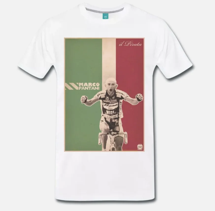 

T-SHIRT MARCO PANTANI CICLISMO CAMPIONE IL PIRATA CESENATICO 3 S-M-L-XL-2XL-3XL