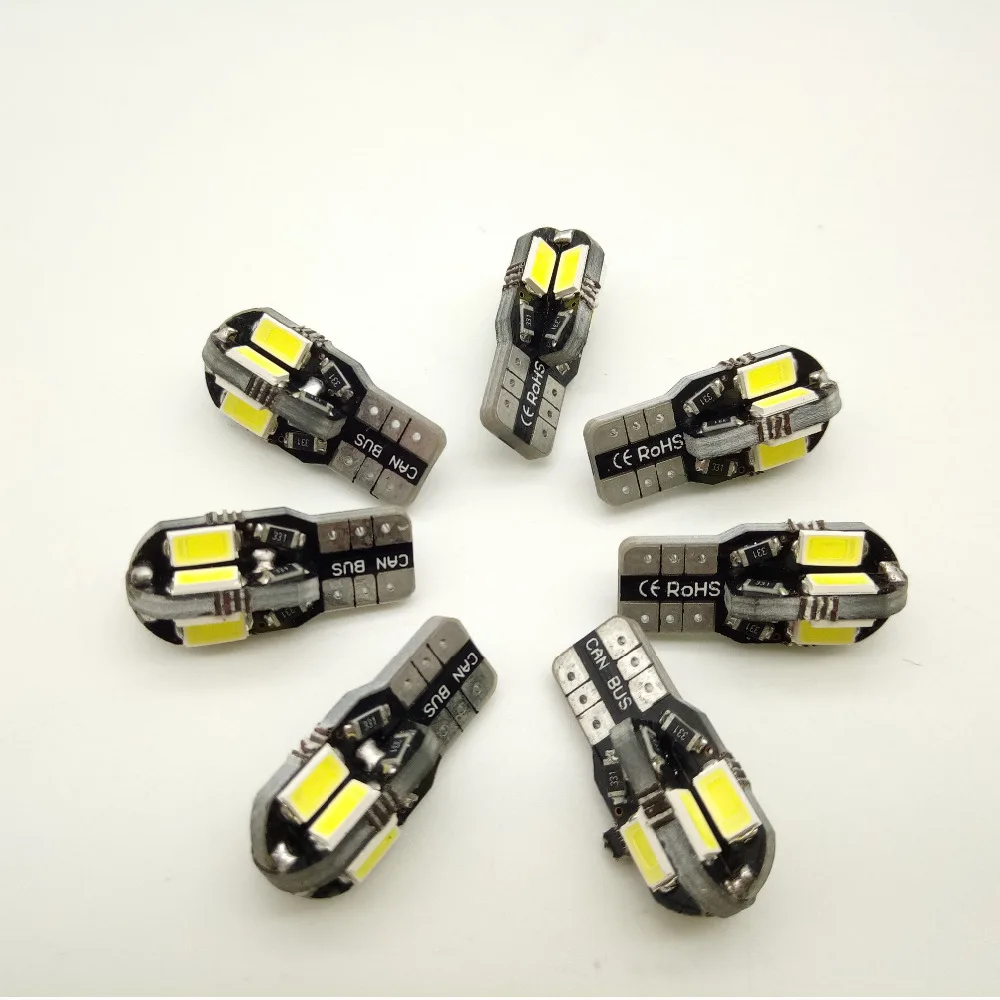 10 шт. Canbus T10 8 SMD 5630 Светодиодный 12 В 24 в автомобильные парковочные огни W5W 194 5730 СВЕТОДИОДНЫЙ Автомобильный Клин боковые лампочки для чтения