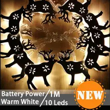 Animal Deer Iron LED Home Outdoor Holiday Christmas Decorative Wedding xmas String Fairy Curtain Garlands Strip Party Lights