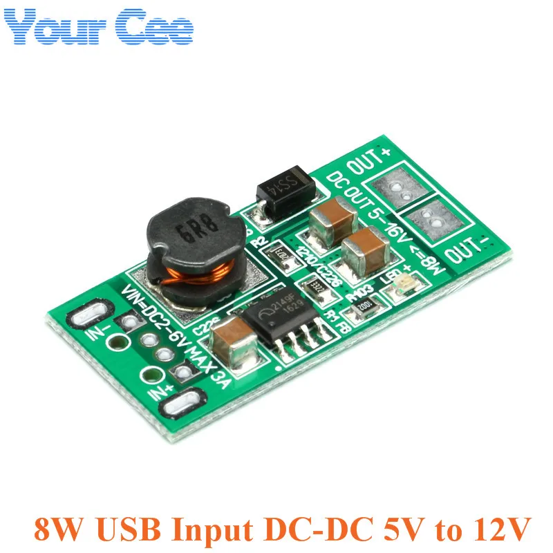 

8W USB Input DC-DC 5V to 12V Converter Step Up Module Power Supply Boost Module 2016 New