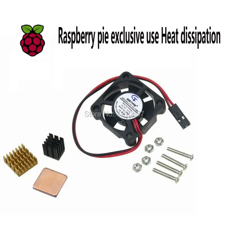 

1 set Copper Aluminium Heatsink Fan Cooling down Kit for Raspberry Pi 30x10mm