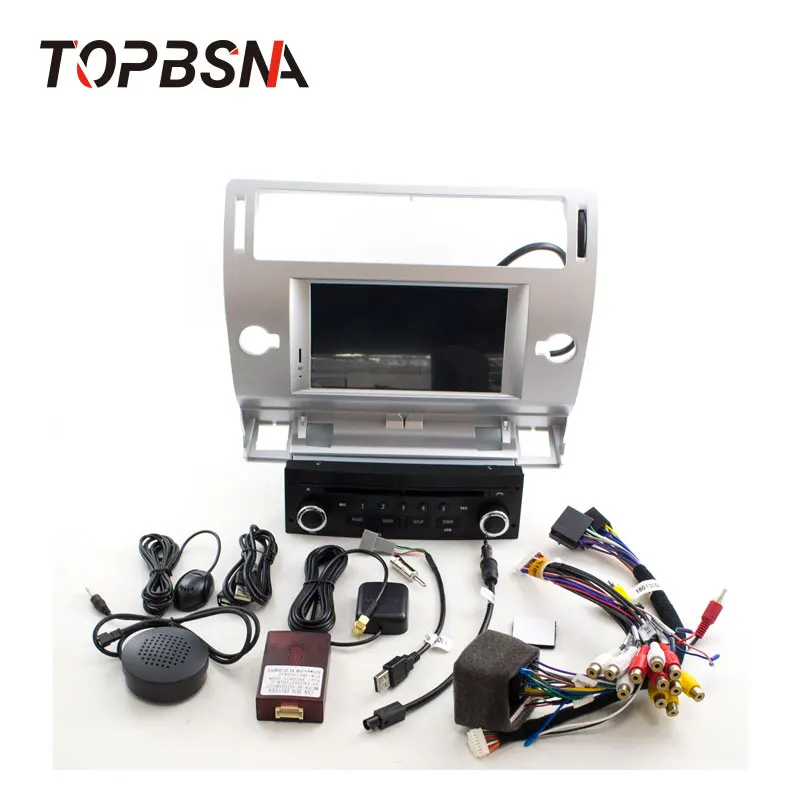 Flash Deal TOPBSNA Android 9.0 Car DVD Player For Citroen C4 C-Triomphe C-Quatre GPS Navigation 1 Din Car Radio Multimedia Wifi Stereo RDS 4