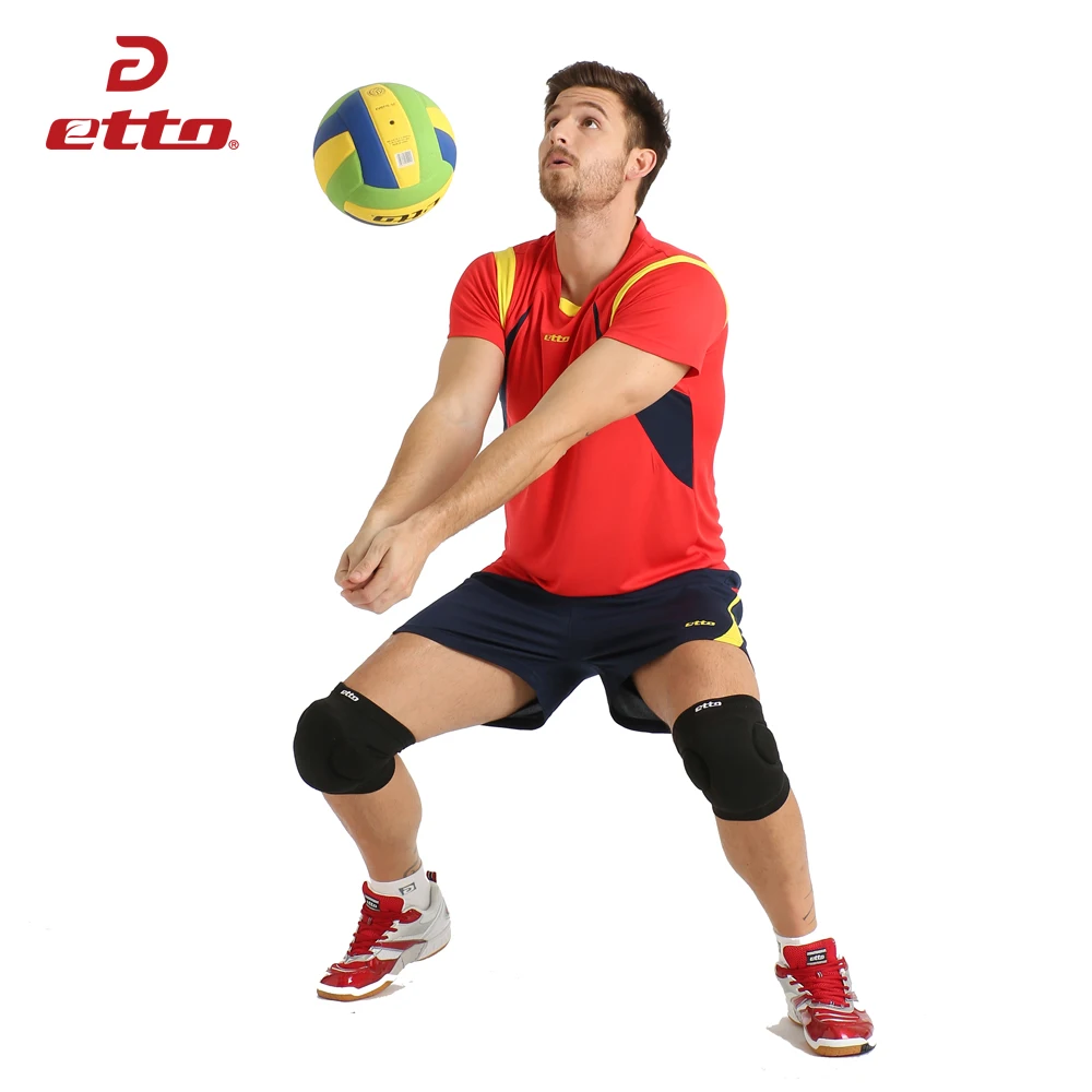 Etto, новинка, мужская спортивная дышащая футболка с короткими рукавами и шорты, волейбольный костюм, профессиональные майки с мячом, форма HXB006