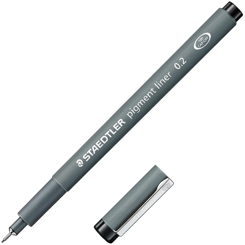 Staedtler 308 пигментный лайнер 0,3~ 2,0 мм игольчатая ручка профессиональные маркеры эскизные ручки водонепроницаемый набор для рисования