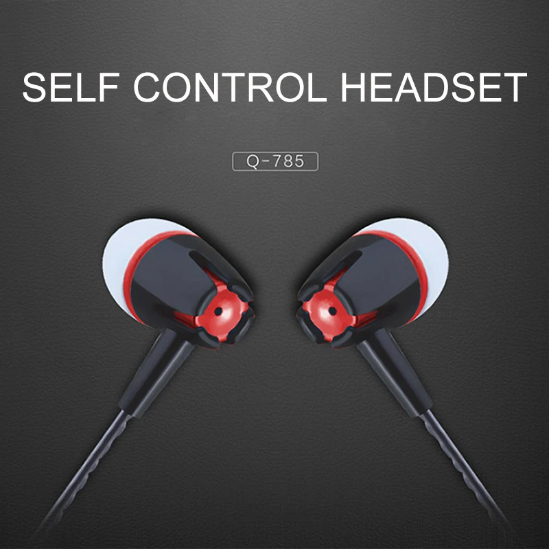 Wire-controlled camera headset cable in ear sport earphone with microphone auriculares wired earbuds Super Bass for iphone | Электроника