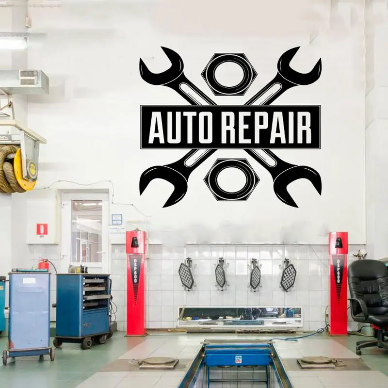 

Car Auto Repair Logo Auto Service Vinyl Sticker roll , Tires, Repair,car Studio Shop Window Sticker waterproof CS19