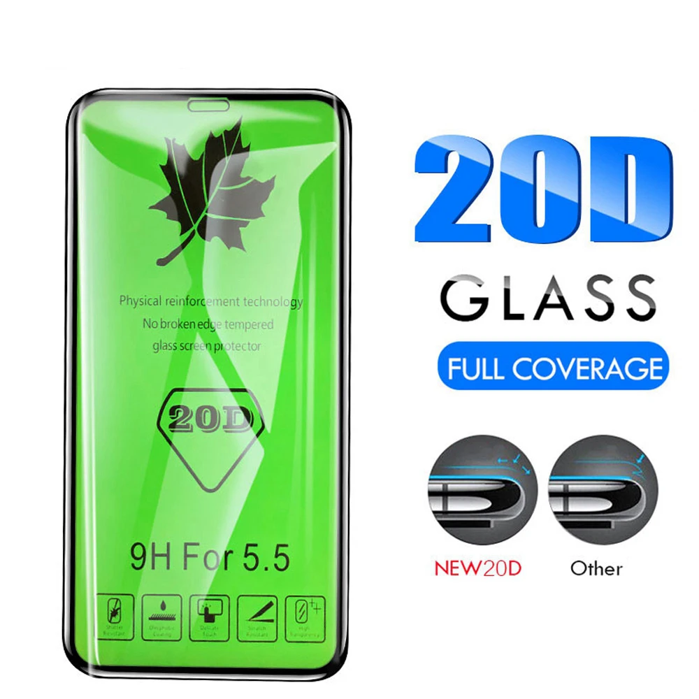 20 шт 20D закаленное стекло Полный клей покрытие экрана Защитная пленка для iPhone 11 Pro XS XR XS max
