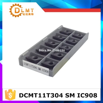 

Free Shipping external turning tools 10pcs/lots DCMT11T304 SM IC908 / carbide turning inserts cutte