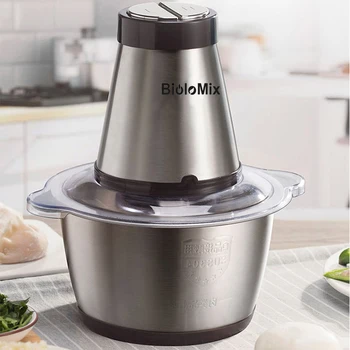 

500W 2L Stainless Steel Electric Automatic Meat Grinder Household Mincer Food Chopper